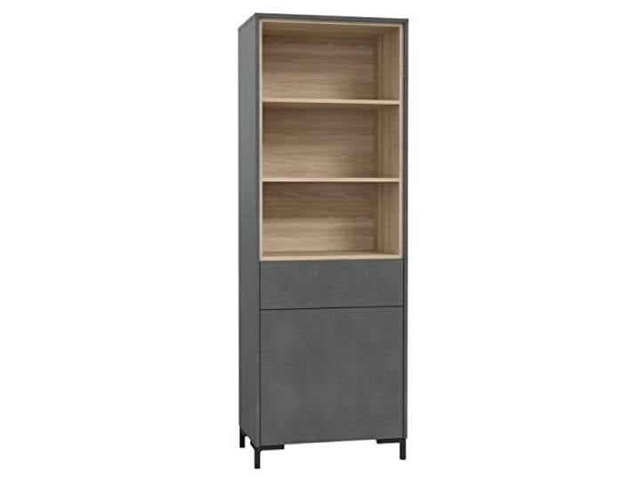 Newroom Highboard Betonoptik anthrazit Sonoma Eiche grifflos Wohnzimmer