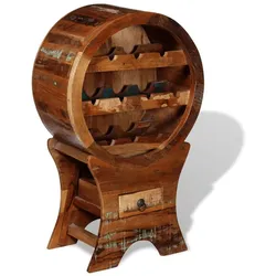 Weinregal für 10 Flaschen Altholz Massiv | vidaXL : Farbe - Braun