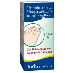 CICLOPIROX beta 80 mg/g wirkstoffhalt.Nagellack 3.3 ml
