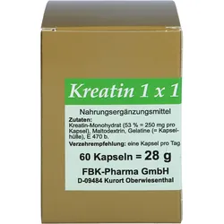 Kreatin 1x1 pro Tag Kapseln 60 ST