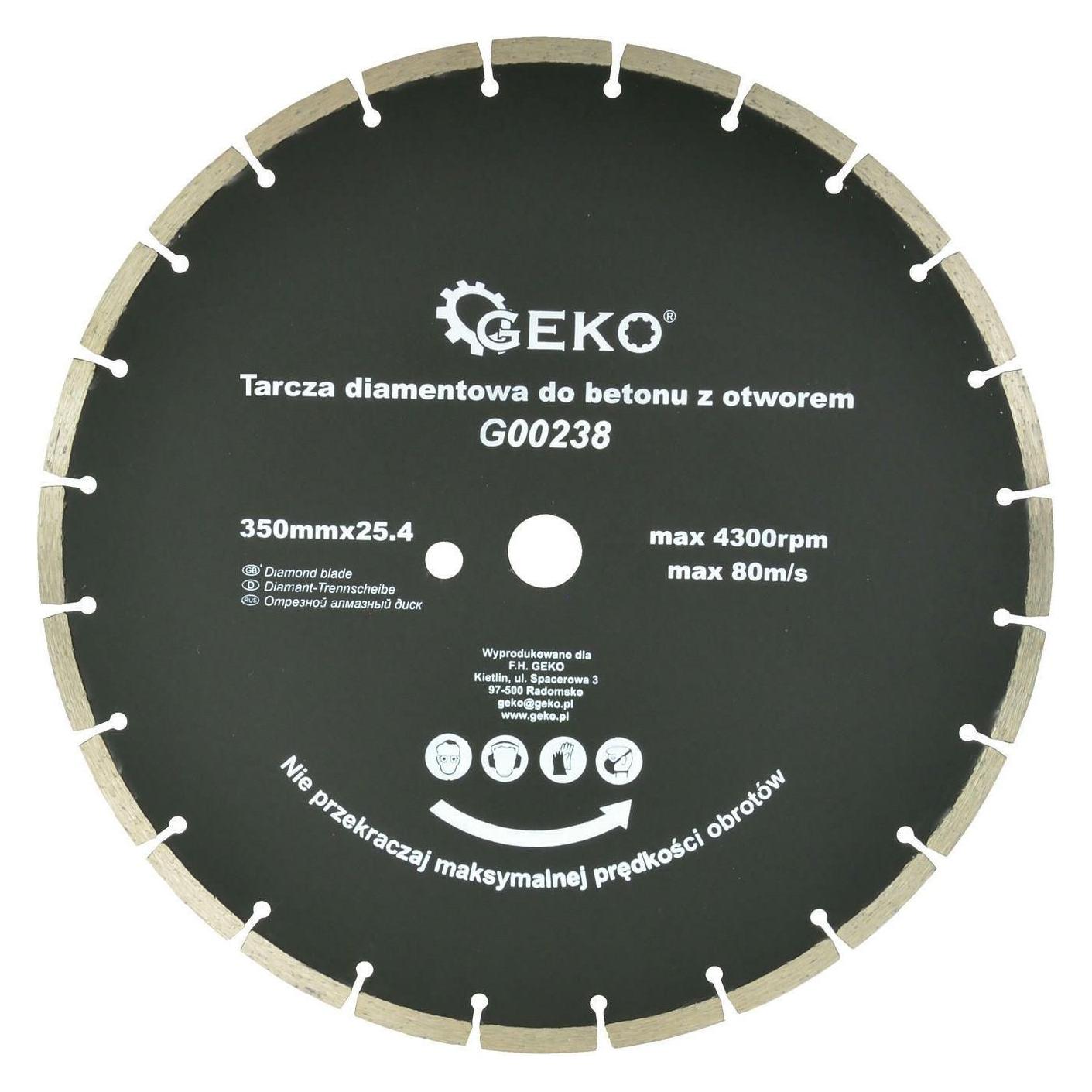 GEKO Diamant-Segment-Trennscheibe, 350x8x25,4mm (G00238)