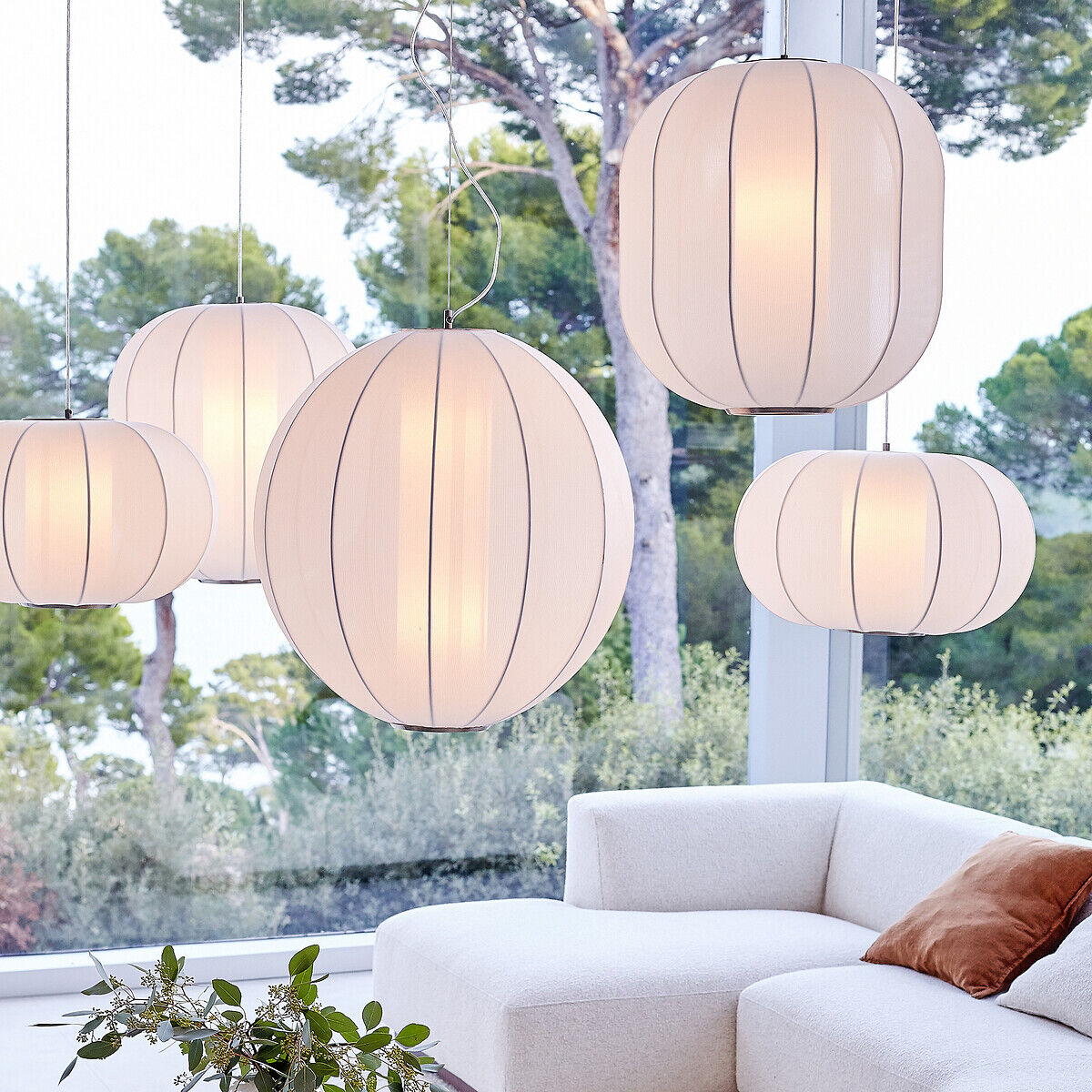 AM.PM Suspension ronde, lampion en maille, Satchi