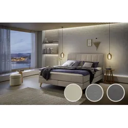 Hasena »Fernanda« Boxspringbett 200x200 cm / Monet steel / Bezug Matratze/Box nicht abnehmbar, Bezug Topper abnehmbar / Glamour-Top / Bezug