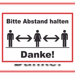 HB-Druck Bitte Abstand halten Schild A1 (594x841mm)