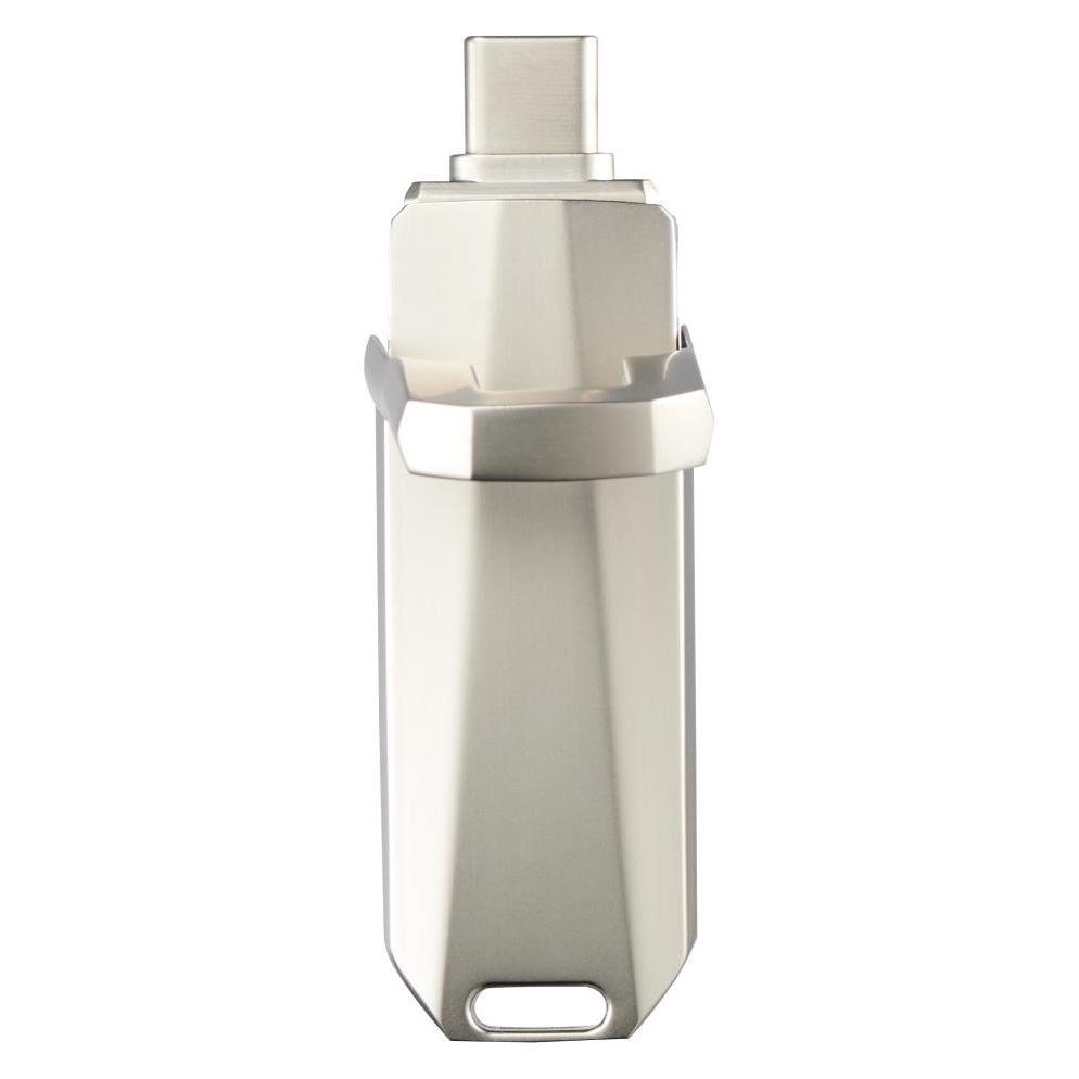 Hama USB-Stick Uni-C Deluxe, USB-C 3.1, 64GB, 70MB/s, Silber (64 GB, USB-C) (00182499)