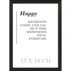 Intertrading Bilderrahmen Happy 14,5 x 19,5 cm Holz Schwarz M (Medium)