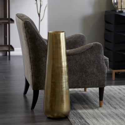 ARCILLA ELEMENTAL Poloshed Aluminum Metal Contemporary Vase - Gold or Silver