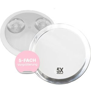 Fantasia Kosmetikspiegel 1355, transparent , 5-fach Vergrößerung, mit Saugnapf, Ø Spiegel 15 cm