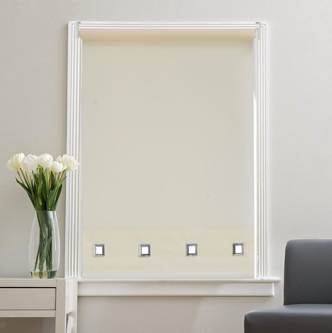 17 Stories Square Eyelet Roller Blinds – Premium Window Shades for Light Control & Privacy Natural 210 cm L x 150 cm W