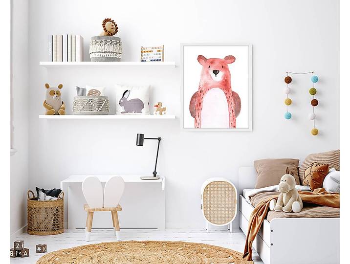 Tableau déco Bear 43 x 53cm Multicolore