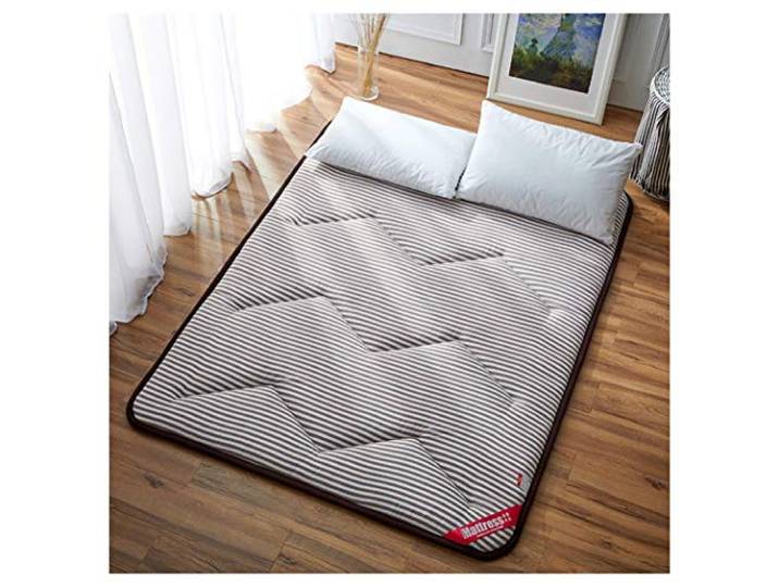 WYJHNL Tatami Matratze Bodenmatte Futon Matratze, Atmungsaktive Weiche Baumwolle Matratze Pad für Gästeschlafkissen, Bodenmatratze, Bett Matratze, Matratze,Braun,160x200cm