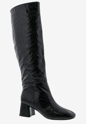 Women's Remi Boots by Bellini in Black Crinkle Metallic (Size 6 1/2 M)