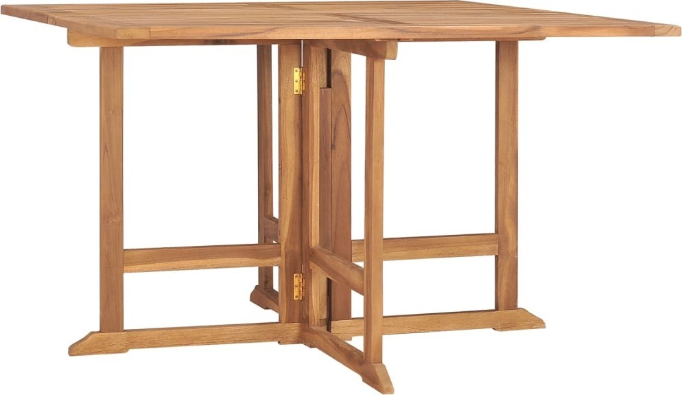 Garten-Esstisch Klappbar 110x110x75 cm Massivholz Teak