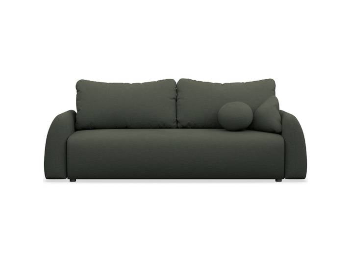 Dreisitziges ausklappbares Sofa Nubelle, dunkelgrün, hydrophober