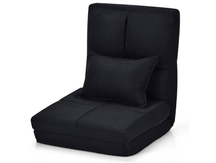 GIANTEX Chaise de Sol Pliable sur 5 Niveaux Réglable et Coussin Rembourré Chaise Longue Ergonomique pour Reposer Jouer Lire