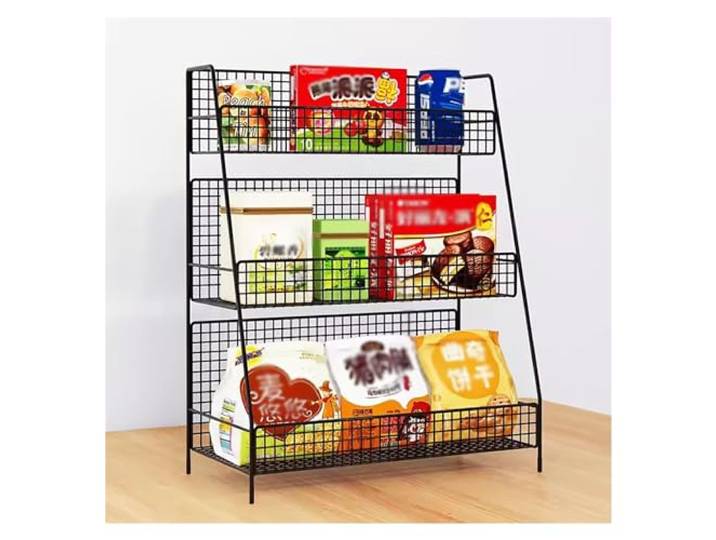 Snack-Organizer, Snack-Organizer for die Arbeitsplatte, Einzelhandels-Display-Rack(Black,30x18x45cm)