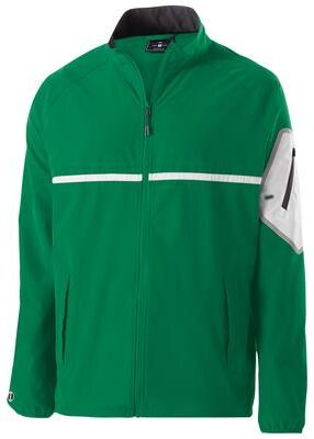 Holloway 229543 Weld Jacket in Kelly/White size XS   Polyester/Spandex Blend