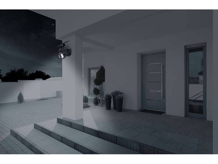 Applique murale solaire LED Moho 15 x 18 x 9cm Gris