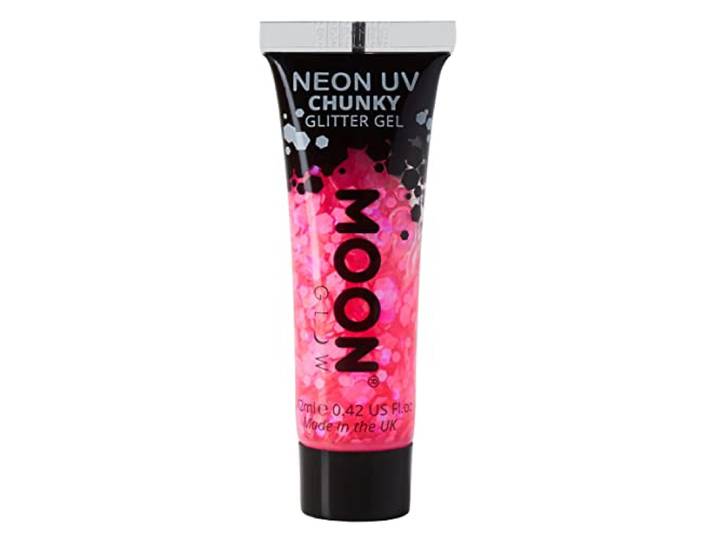 Neon UV Face & Body Chunky Glitter Gel - 12ml - Hot Pink