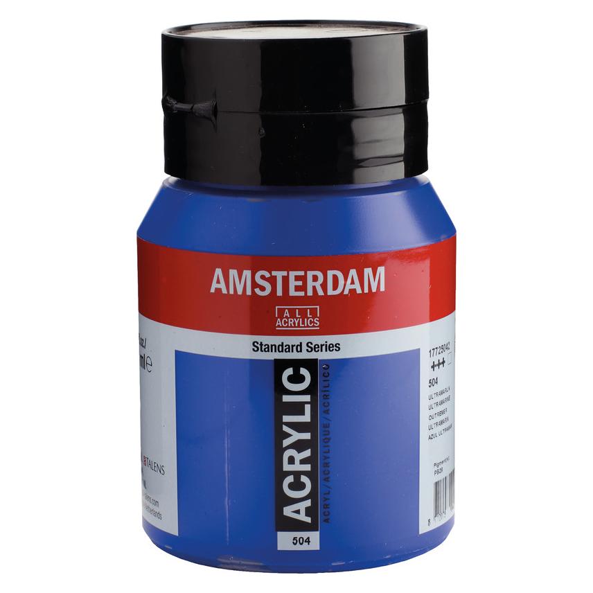 Talens Amsterdam Standard Series Acryl Flasche 500 ml, ultramarin (500 ml) (17725042)