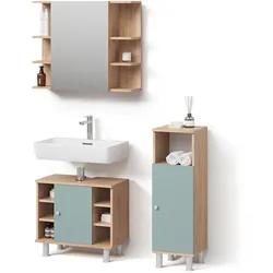 BADMÖBEL-SET Fucino, Grün, 3-teilig