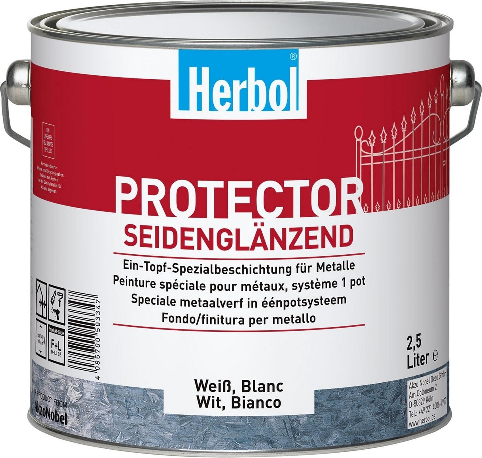 Herbol Protector, Tür, Metall, Nicht-eisenhaltiges Metall, Fertig gemischt, Weiß, Weiß, Lösungsmittelbasiert, Undurchsichtig