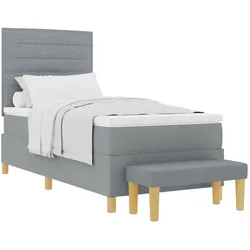 vidaXL, Boxspringbett, Inlunville (Linien-Design) (80 x 200 cm)