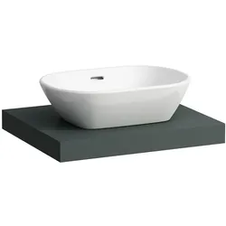 LAUFEN LANI Waschtischplatte, ein Ausschnitt mittig, 585x495x65mm, H4046411122661, Farbe: Verkehrsgrau