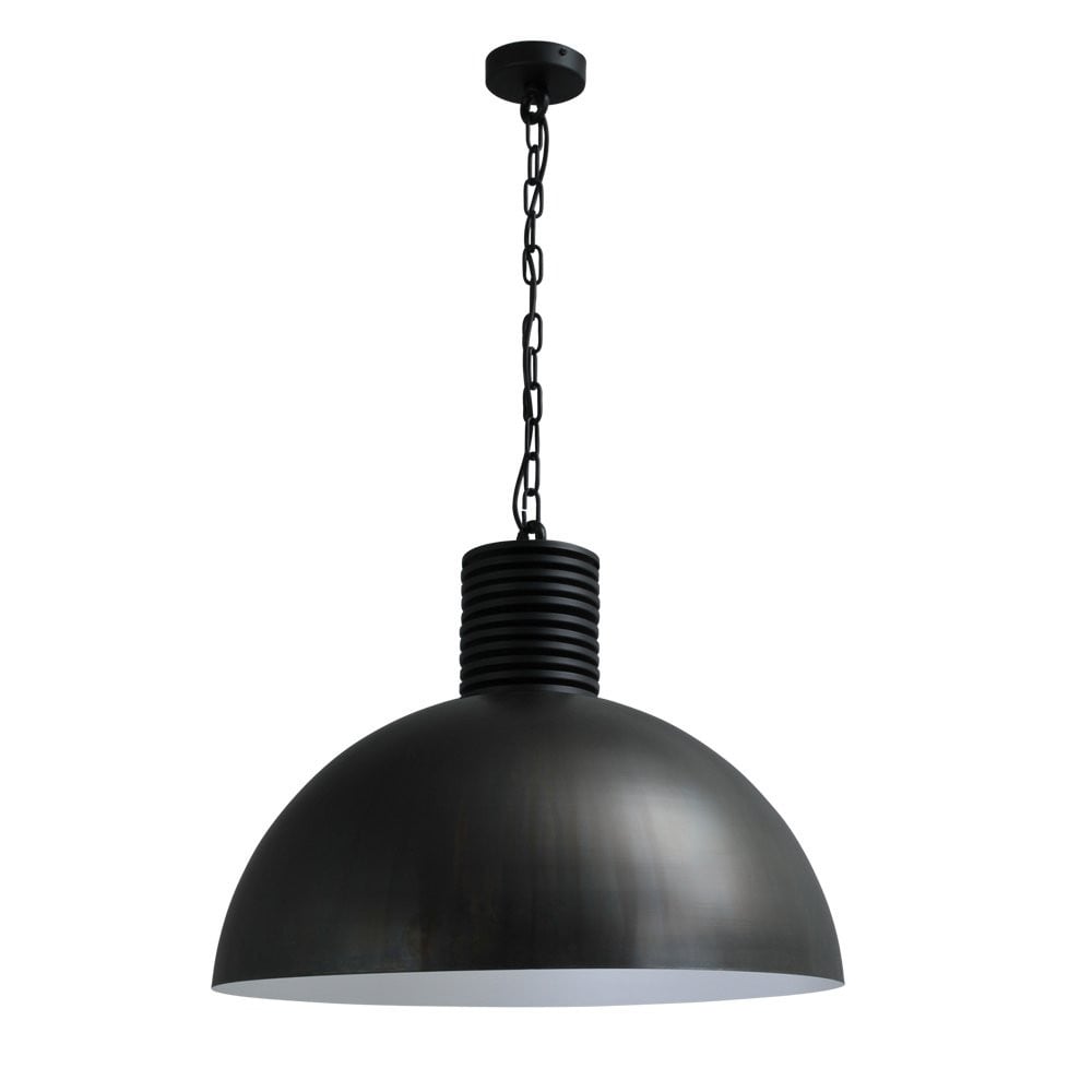 Masterlight Industria Gunmetal 60 Zwarte Industriële Hanglamp van Metaal