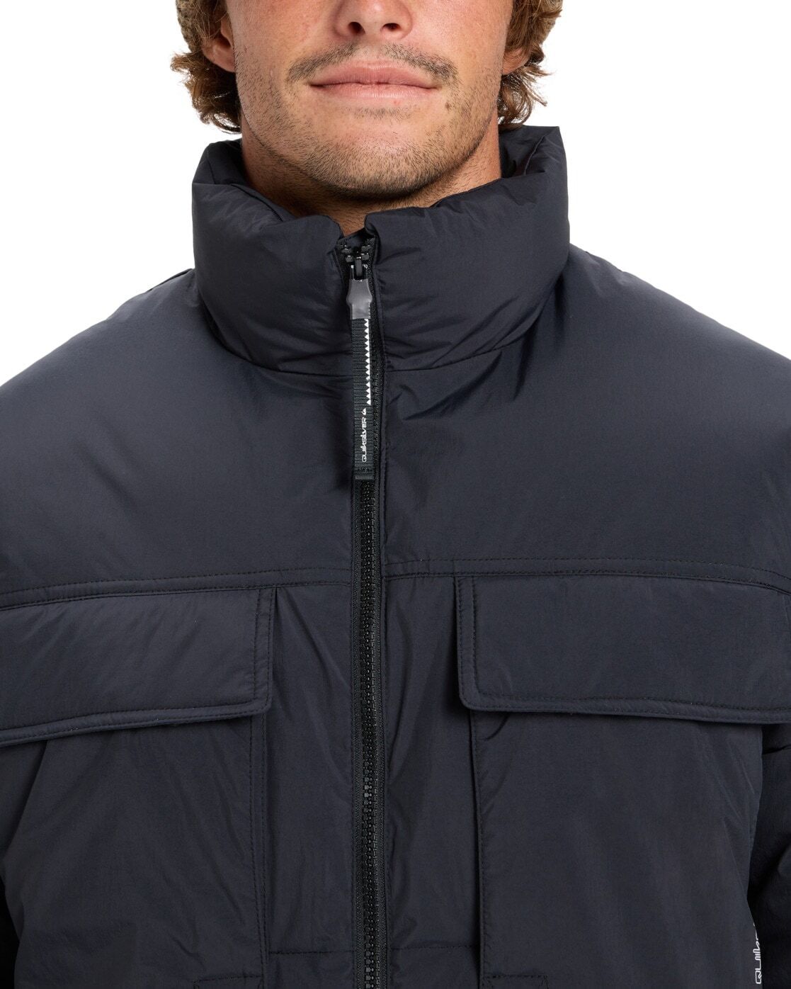 Outdoorjacke QUIKSILVER "Stay Puff", Herren, Gr. XL, schwarz, Obermaterial: 100% Nylon., Jacken Outdoorjacke