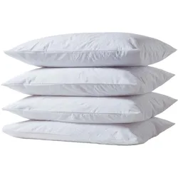 KISSENSCHONER Frottee wasserdicht 48/74 cm, 4er-Set, Hotelverschluss