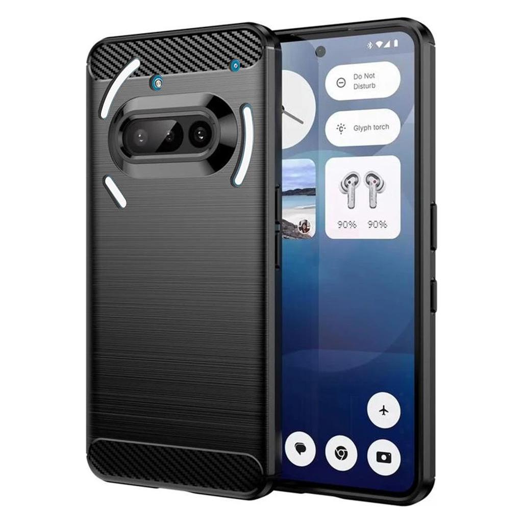 Techsuit - Carbon Silicone - Nothing Phone (3a) - Black (Nothing Phone (3a)) (56365751)