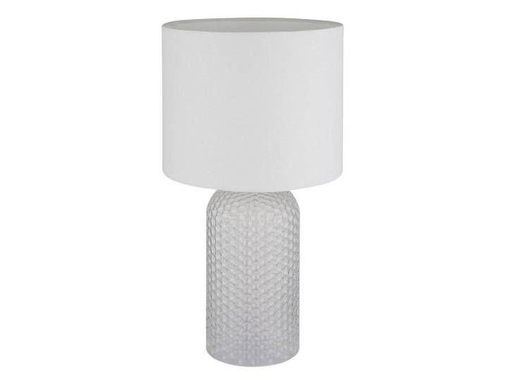 Globo Tischleuchte, Weiss, Textil, 50 cm, CE, Wippschalter, Lampen & Leuchten, Innenbeleuchtung, Tischlampen, Tischlampen