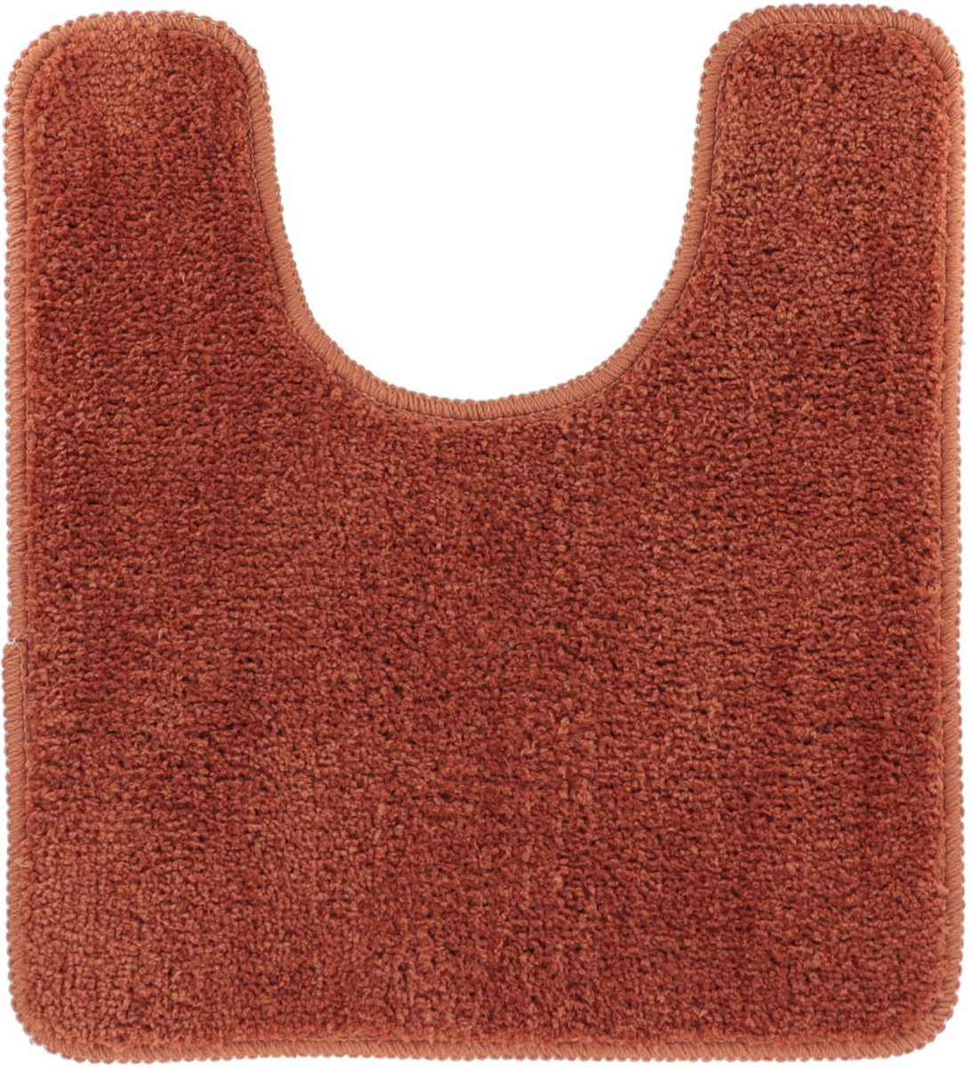 Tendance Aquarius toiletmat met uitsparing - anti slip - microvezel - roestbruin - 45 x 50 cm