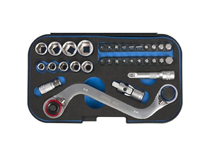 SW STAHL 36015L Dopsleutelset - 1/4 Inch Gereedschapsset, 33-delig