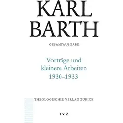 Vorträge und kleinere Arbeiten 1930-1933, Fachbücher von Karl Barth