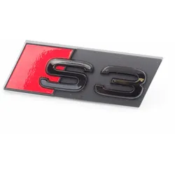 Original Audi S3 Schriftzug Emblem Logo Schwarz Front Kühlergrill