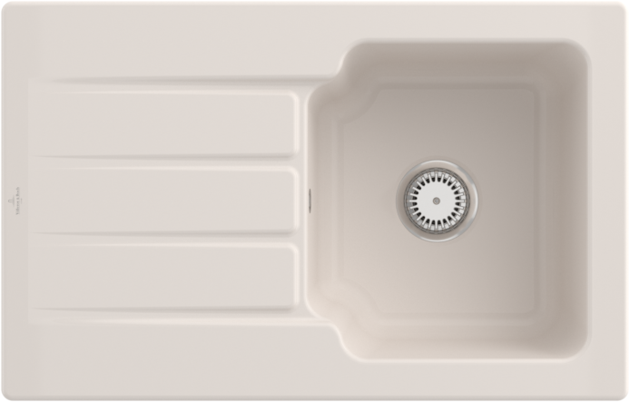 Villeroy und Boch Architectura Spüle 334001KR Crema, Ablaufgarnitur mit Handbetätigung