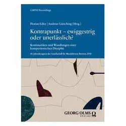 Kontrapunkt ewiggestrig oder unerlässlich?, Fachbücher von Florian Edler, Gürsching, (Prof.)