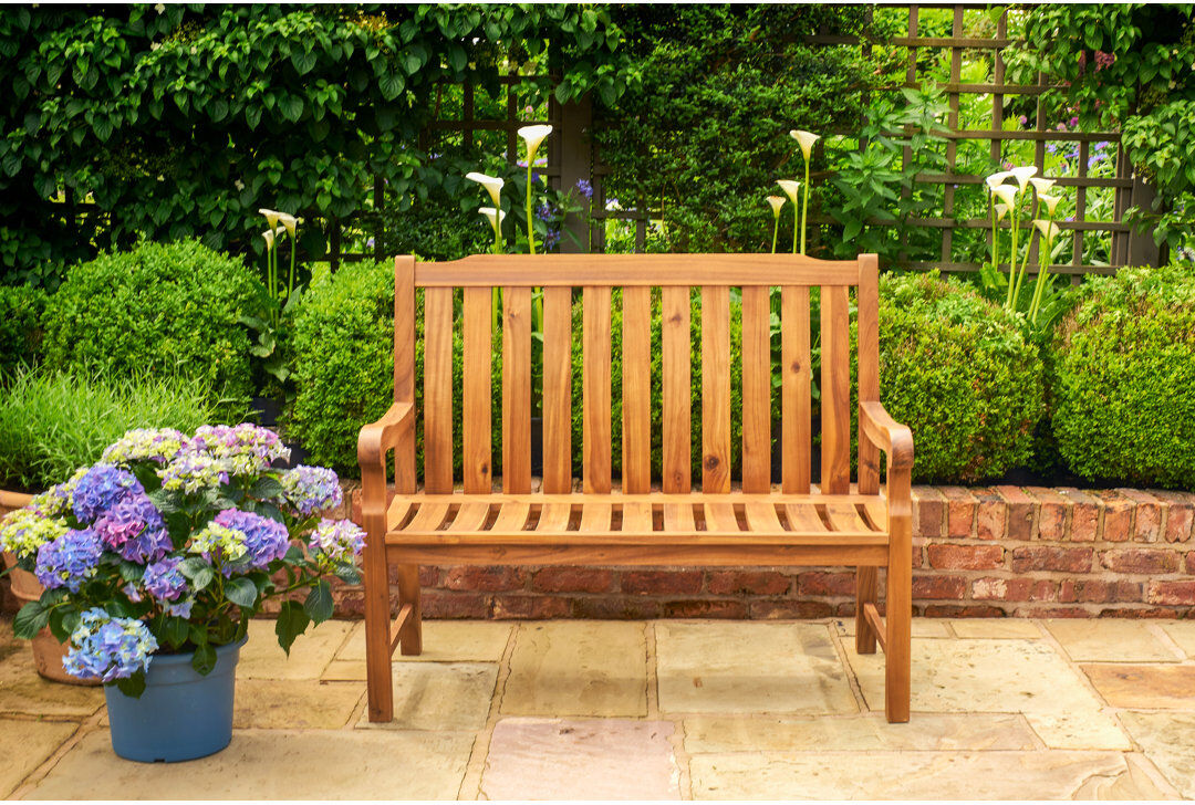 Ophelia & Co. Kiantone - Beeley Acacia Teak Look Bench Brown 102cm H x 120cm W x 64cm D