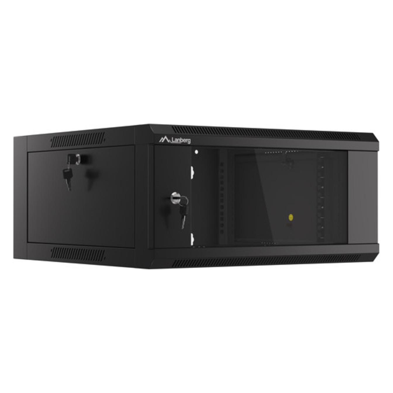 Lanberg WFFA-5604-10B Rack 4U Wandmontiertes Regal (4 HE, 19 Zoll Rack) (WFFA-5604-10B)