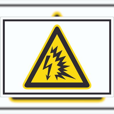 HB-Druck Achtung Lichtbogen Symbol Aufkleber A6 (105x148mm)