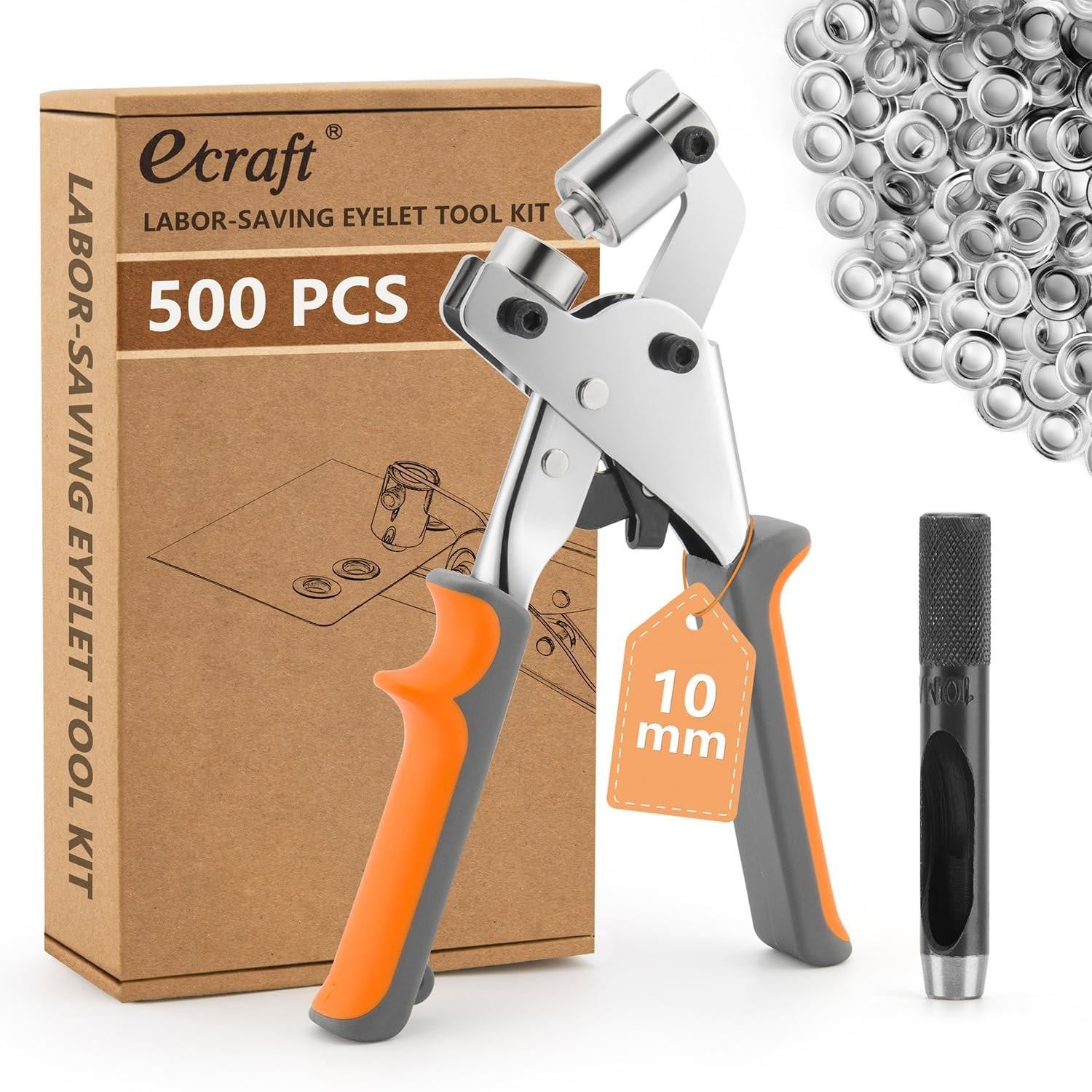 Eyelet Punch Kit met 500 grommets