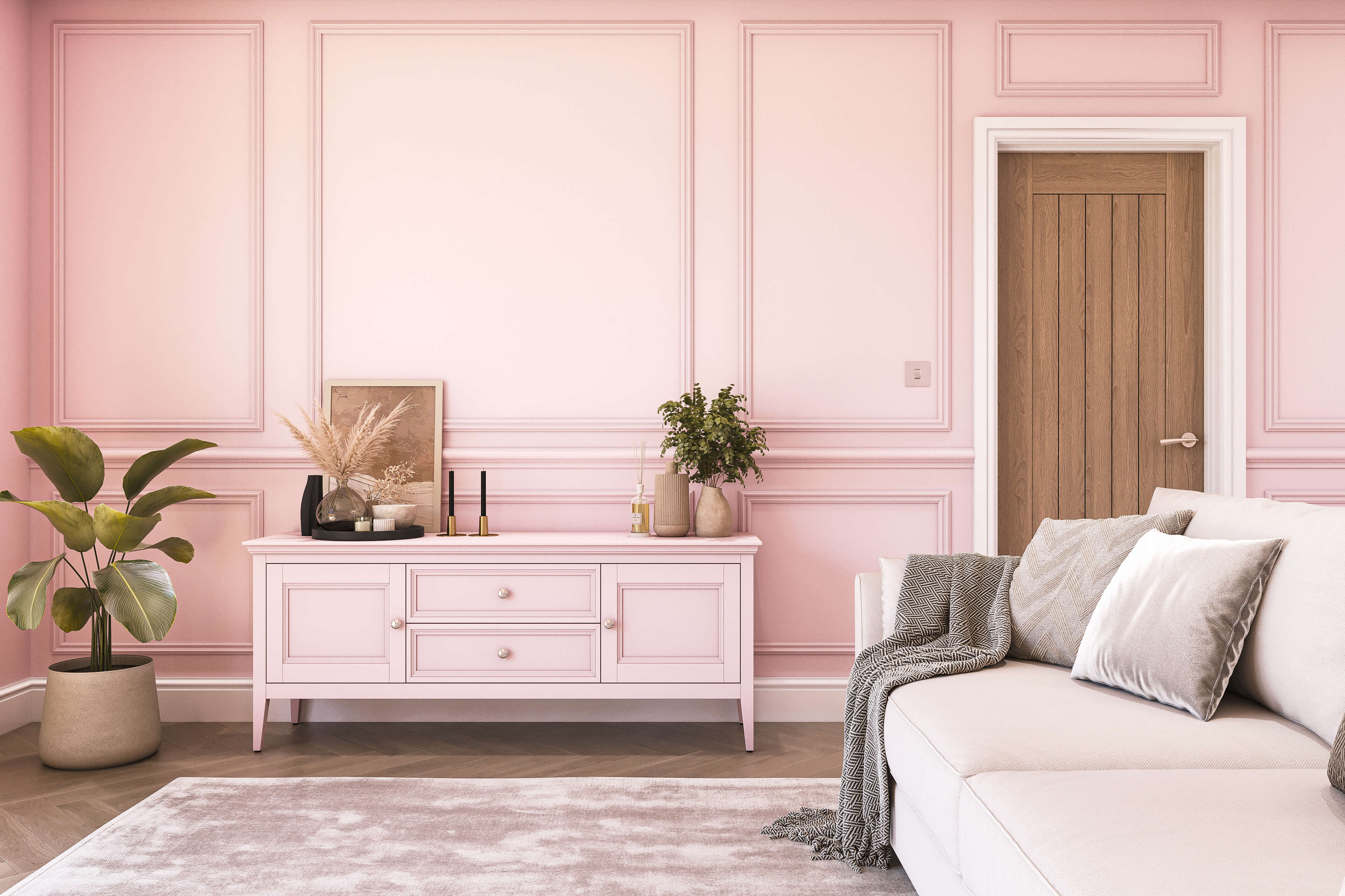 Hemway Peel and Stick Sample - Chalk Based Furniture Paint - Blossom Pink