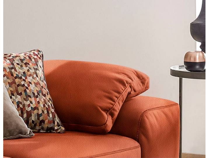 Armlehnenkissen W.SCHILLIG run , orange (copper z73), B:53cm H:53cm, Longlife Xtra-Leder Z73: Naturwalkleder der Luxusklasse aus den erlesensten Rohhäuten. Hautstärke 1, 1 – 1, 3 mm;ROHLEDER Chenille-Flachgewebe Q2 W77 (68% Polyacryl, 32% Polyester);Stoff S37 (100% Polyester), Polsterauflagen, Armlehnenkissen, Seitenteilkissen für die Armlehne