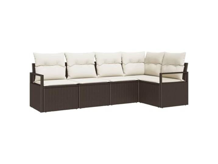 Makastle Sofa-Set mit Kissen, Braun, 232 x 122 x 85 cm, 40 kg, Modular, Montage erforderlich