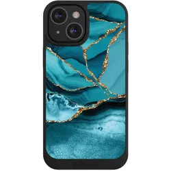 Nivocase Handyhülle für Apple iPhone 13 Mini Hülle NIVOpure Case Schwarz Edelstein Glitzer Look Marmor (Apple iPhone 13 mini), Smartphone Hülle, Schwarz