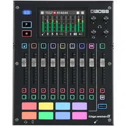 BOSS (Electronics) GCS-8 Gigcaster 8 Audio Streaming Mixer (Studio- und Livemixer), Mischpult, Schwarz