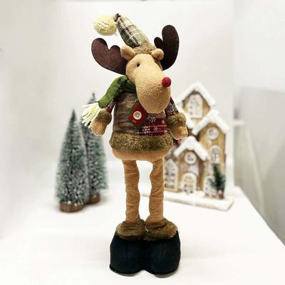 Youfap Market Home Party Xmas Ornaments, Adjustable Santa Claus, Snowman, Elk Plush Dolls elk