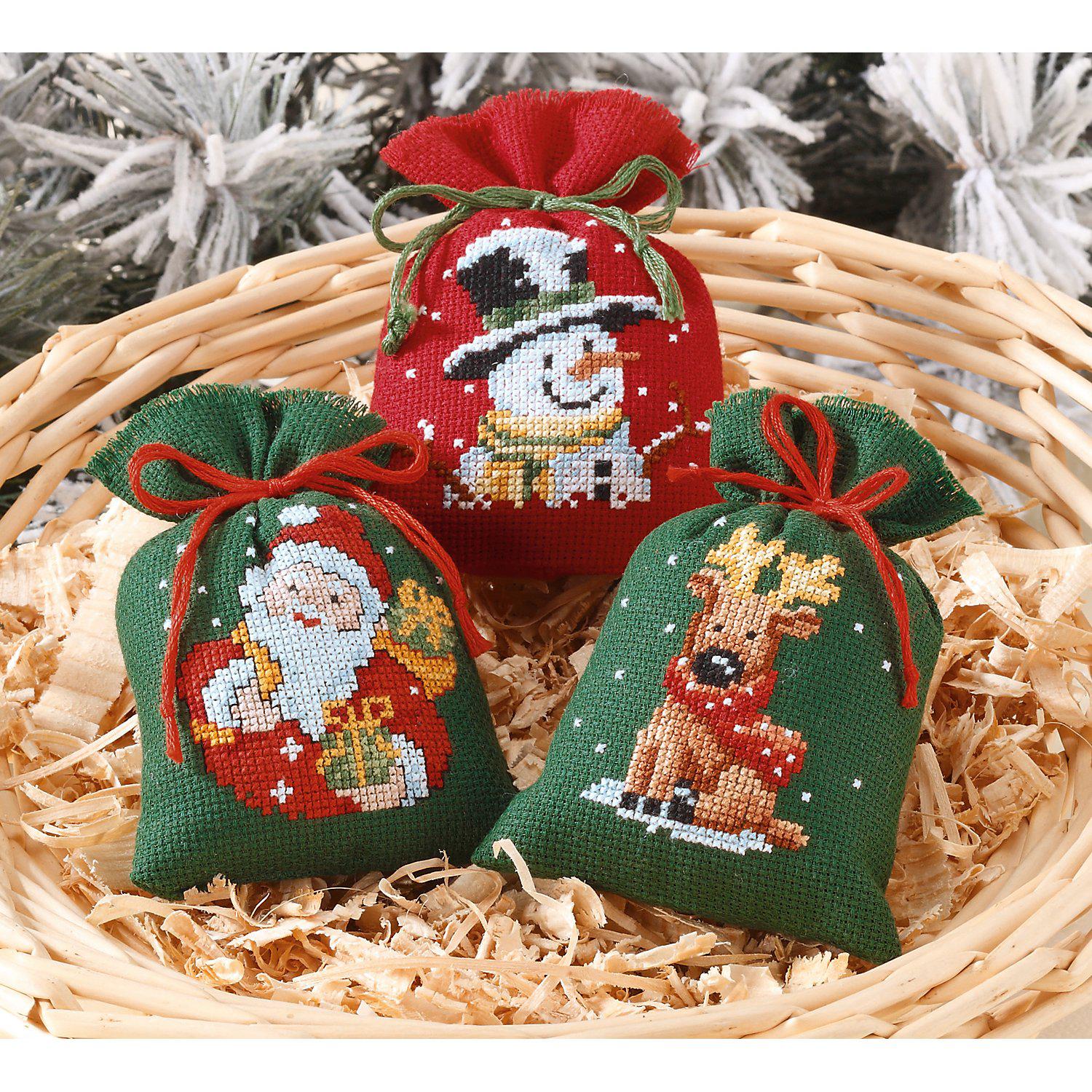 Geschenksäckchen "Es weihnachtet", 3er-Set